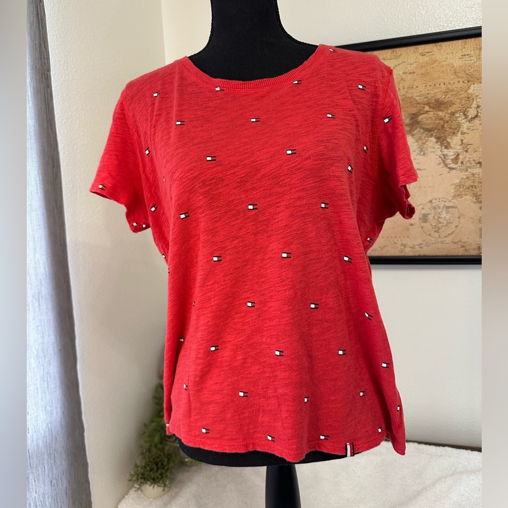 Tommy Hilfiger sport heathered red tee